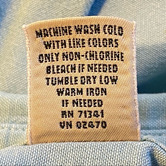 L.L. Bean Men's 100% Cotton Button Front Shirt Blue Size XXL-Tall - Picture 12 of 13